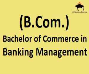 Bachelor of Commerce (B.Com.) in Banking Management